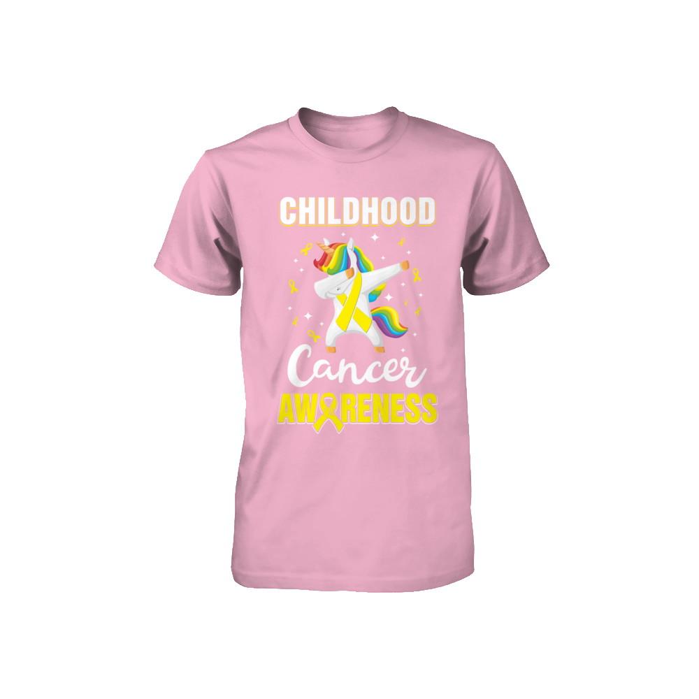 Childhood Cancer Awareness Cute Unicorn Warrior Youth-Youth Shirt-Toddler T-Shirt-Pink