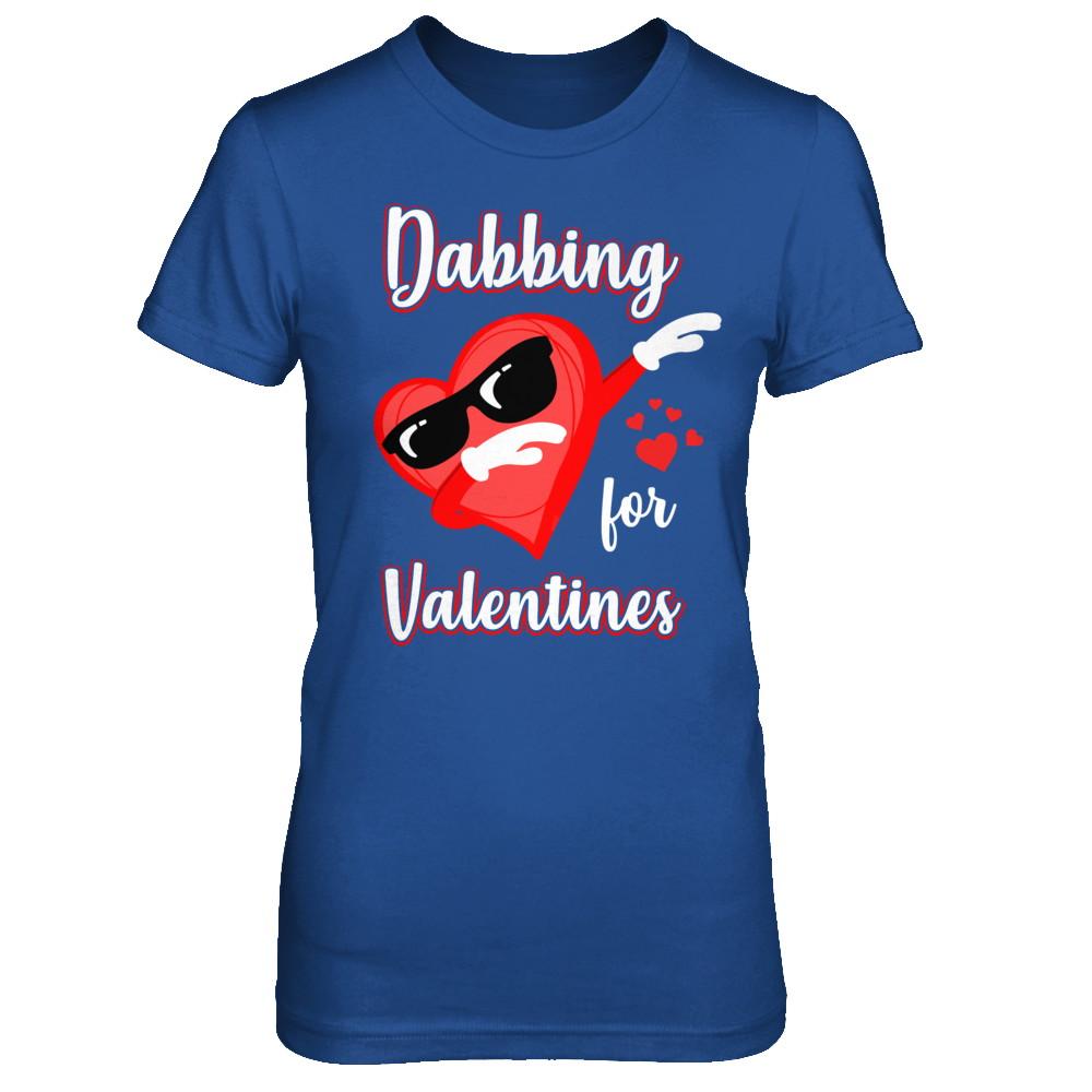 Dabbing For Valentines Day Cute Funny Heart Love-T-Shirt & Hoodie-Women's T-Shirt-Royal
