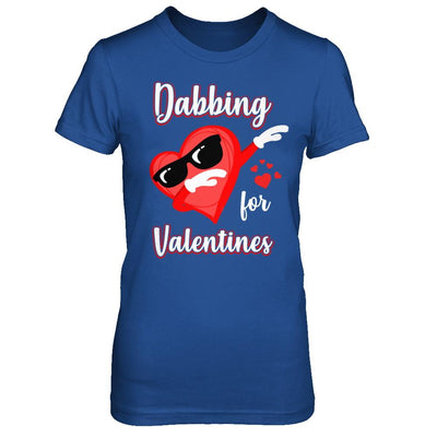 Dabbing For Valentines Day Cute Funny Heart Love-T-Shirt & Hoodie-Women's T-Shirt-Royal