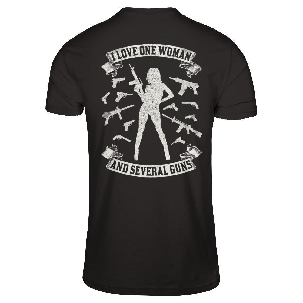 I Love One Woman And Several Guns-T-Shirt & Hoodie-Classic T-Shirt-Black
