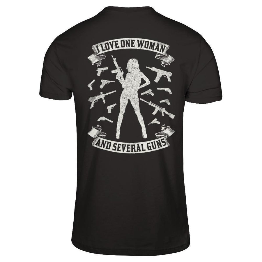 I Love One Woman And Several Guns-T-Shirt & Hoodie-Classic T-Shirt-Black