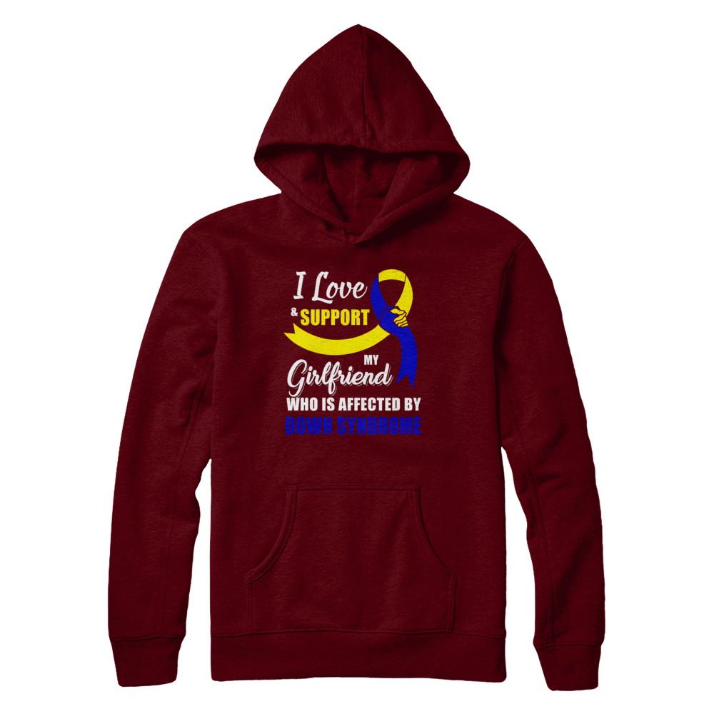 Down Syndrome Awareness Support Yellow Blue Girlfriend Boyfriend-T-Shirt & Hoodie-Pullover Hoodie-Maroon