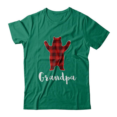 Red Grandpa Bear Buffalo Plaid Family Christmas Pajamas-T-Shirt & Sweatshirt-Classic T-Shirt-Kelly Green