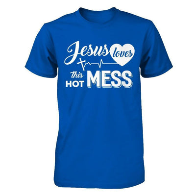 Jesus Loves This Hot Mess-T-Shirt & Hoodie-Premium T-Shirt-Royal