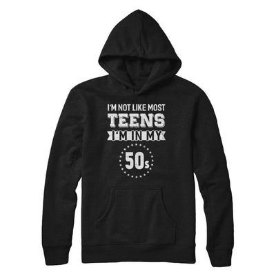 Vintage I'm Not Like Most Teens I'm In My 50s Birthday-T-Shirt & Hoodie-Pullover Hoodie-Black