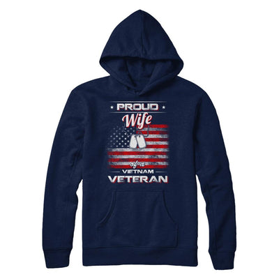 Proud Wife Of A Viet Nam Veteran-T-Shirt & Hoodie-Pullover Hoodie-Navy