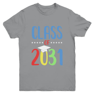 Grow With Me First Day Of School Class Of 2031 Youth-Youth Shirt-Youth T-Shirt-Sport Grey