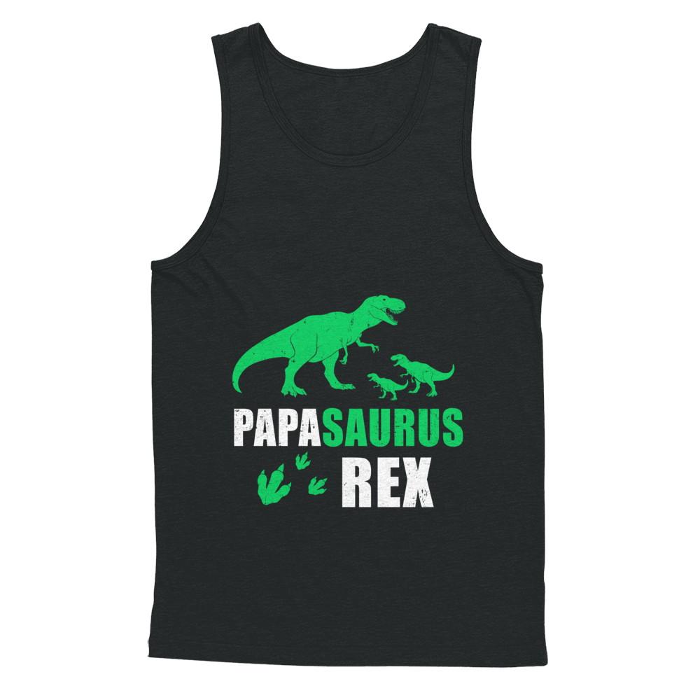 Grandpasaurus Papa Saurus Dinosaur T-Rex-T-Shirt & Hoodie-Unisex Tank-Black