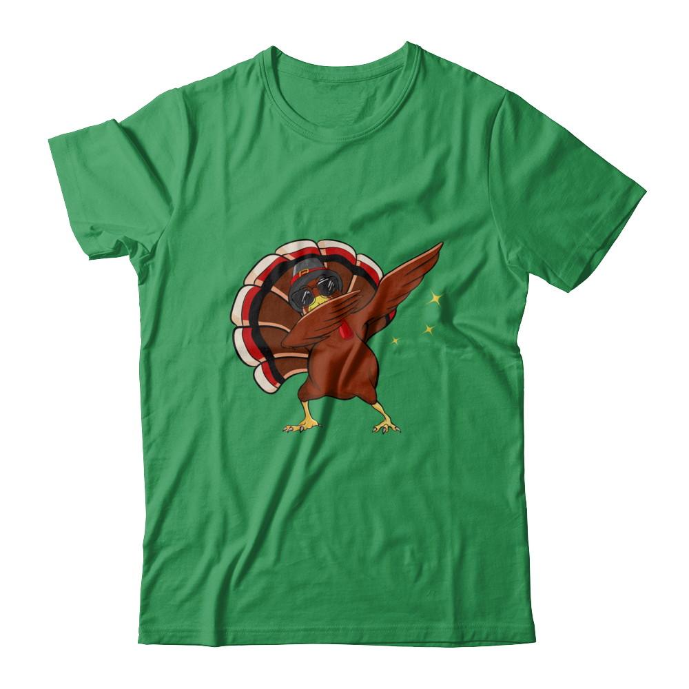 Dabbing Turkey Funny Thanksgiving-T-Shirt & Sweatshirt-Premium T-Shirt-Kelly Green