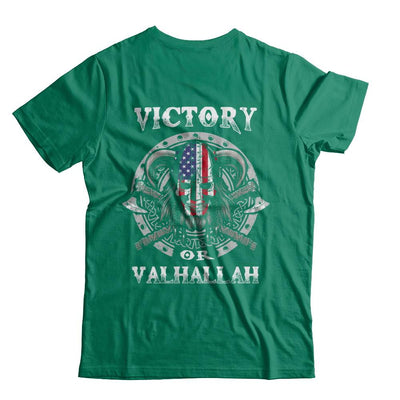 American US Flag Victory or Valhalla Viking-T-Shirt & Hoodie-Classic T-Shirt-Kelly Green