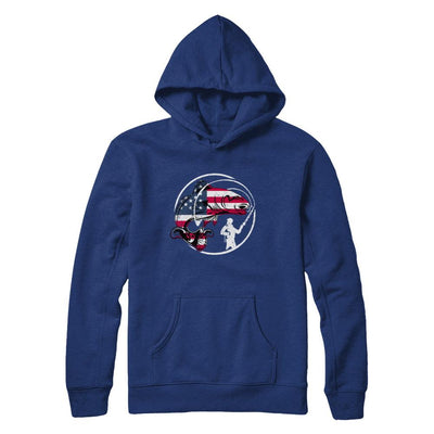 American Flag Fishing Vintage 4Th July Gifts-T-Shirt & Hoodie-Pullover Hoodie-Deep Royal