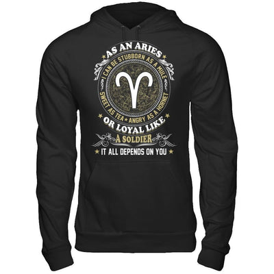 As An Aries I Can Be Stubborn As A Mule-T-Shirt & Hoodie-Pullover Hoodie-Black