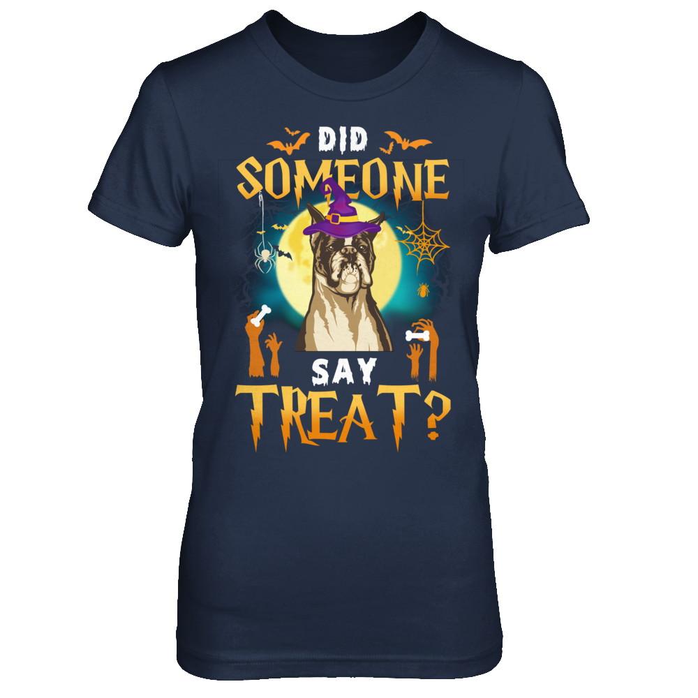 Did Someone Say Treat Boxer Halloween Costume-T-Shirt & Hoodie-Women's T-Shirt-Navy