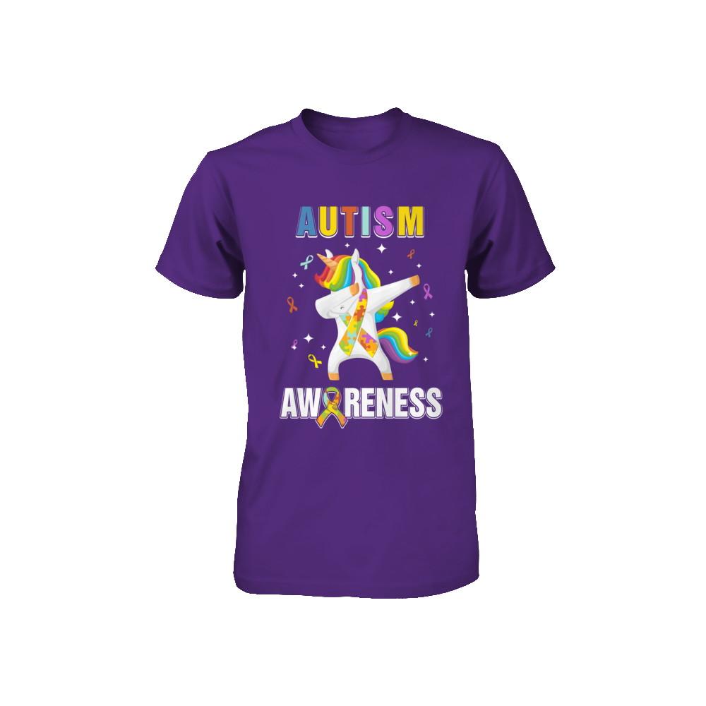 Inspirational Autism Awareness Unicorn Support Youth-Youth Shirt-