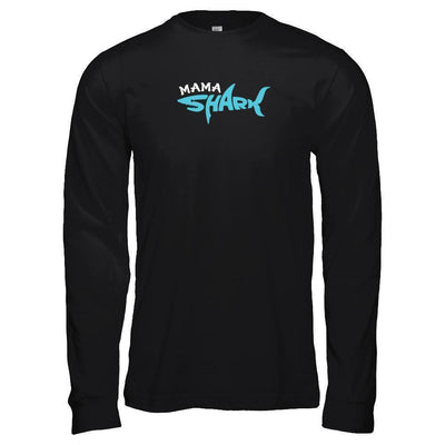 Mama Shark Lovers Best Mom-T-Shirt & Tank Top-Long Sleeve T-Shirt-Black