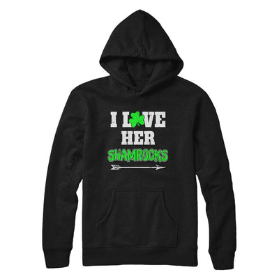 I Love Her Shamrocks Funny Couple St Patricks Day-T-Shirt & Hoodie-Pullover Hoodie-Black