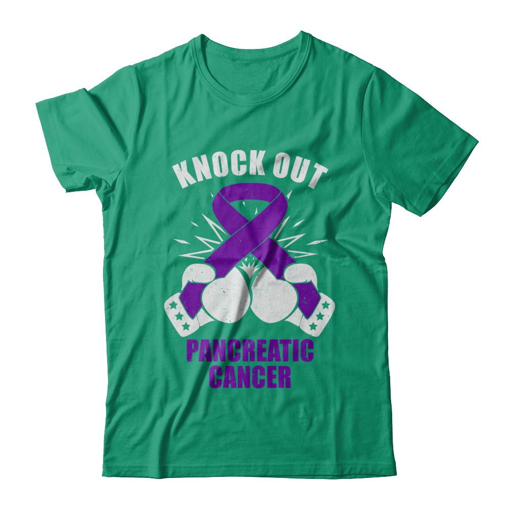 Boxing knock out Pancreatic Cancer Awareness Support-T-Shirt & Hoodie-Classic T-Shirt-Kelly Green