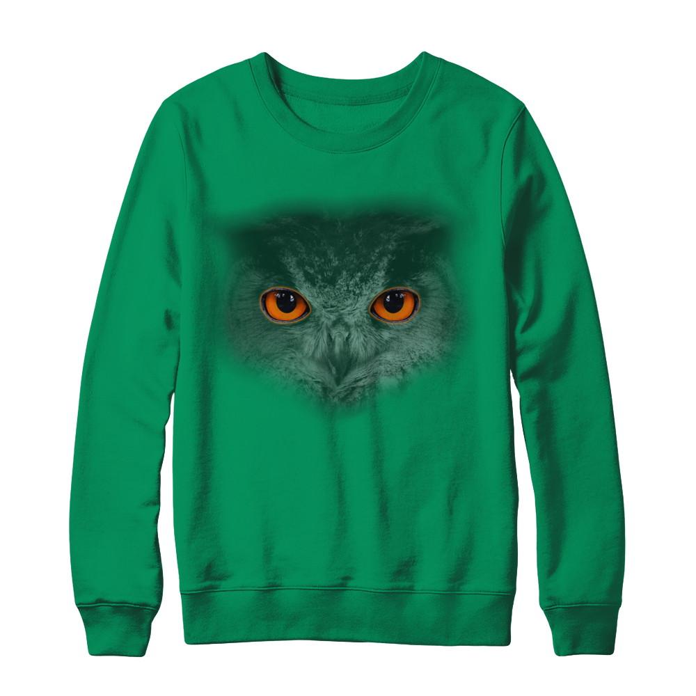 Cool Owl Happy Halloween-T-Shirt & Sweatshirt-Crewneck Sweatshirt-Irish Green