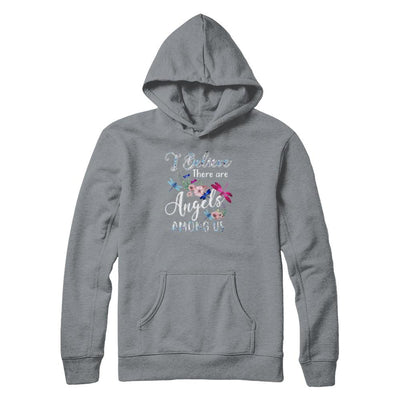 I Believe There Are Angels Among Us Dragonfly-T-Shirt & Tank Top-Pullover Hoodie-Light Steel