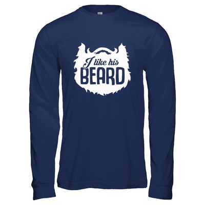 I Like His Beard I Like Her Butt Couple-T-Shirt & Hoodie-Long Sleeve T-Shirt-Navy