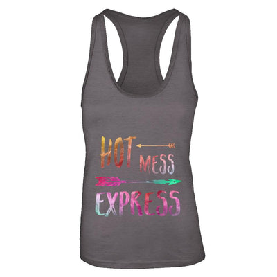 Hot Mess Express-T-Shirt & Tank Top-Women's Ideal Racerback Tank-Dark Grey