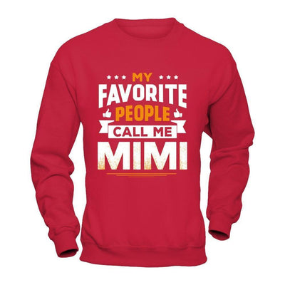 My Favorite People Call Me Mimi-T-Shirt & Hoodie-Crewneck Sweatshirt-Red