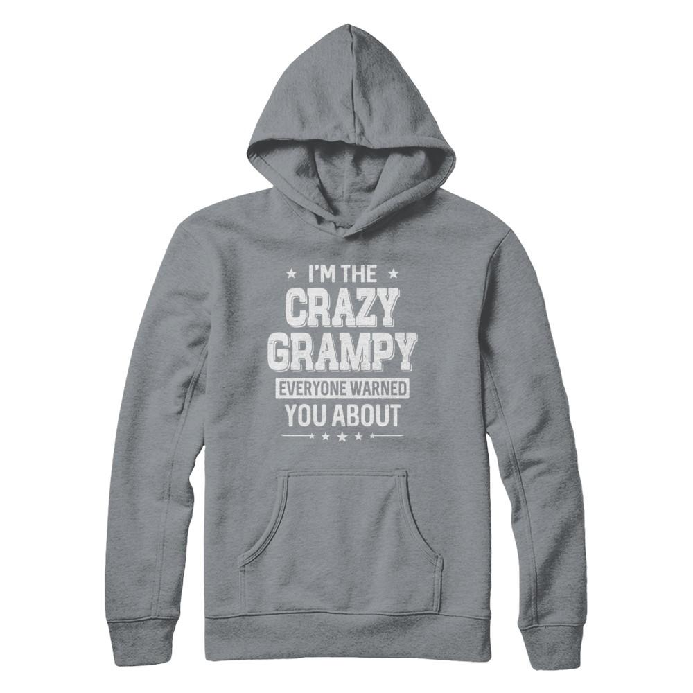 I'm The Crazy Grampy Papa Grandpa Fathers Day-T-Shirt & Hoodie-Pullover Hoodie-Light Steel