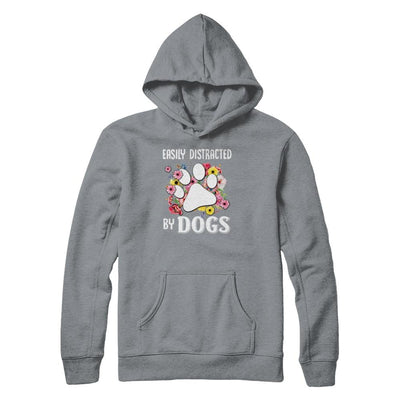 Easily Distracted By Dogs-T-Shirt & Tank Top-Pullover Hoodie-Light Steel