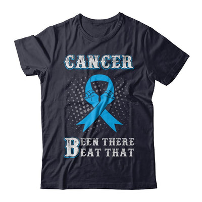 Prostate Cancer Been There Beat That Blue Awareness Ribbon-T-Shirt & Hoodie-Premium T-Shirt-Midnight Navy
