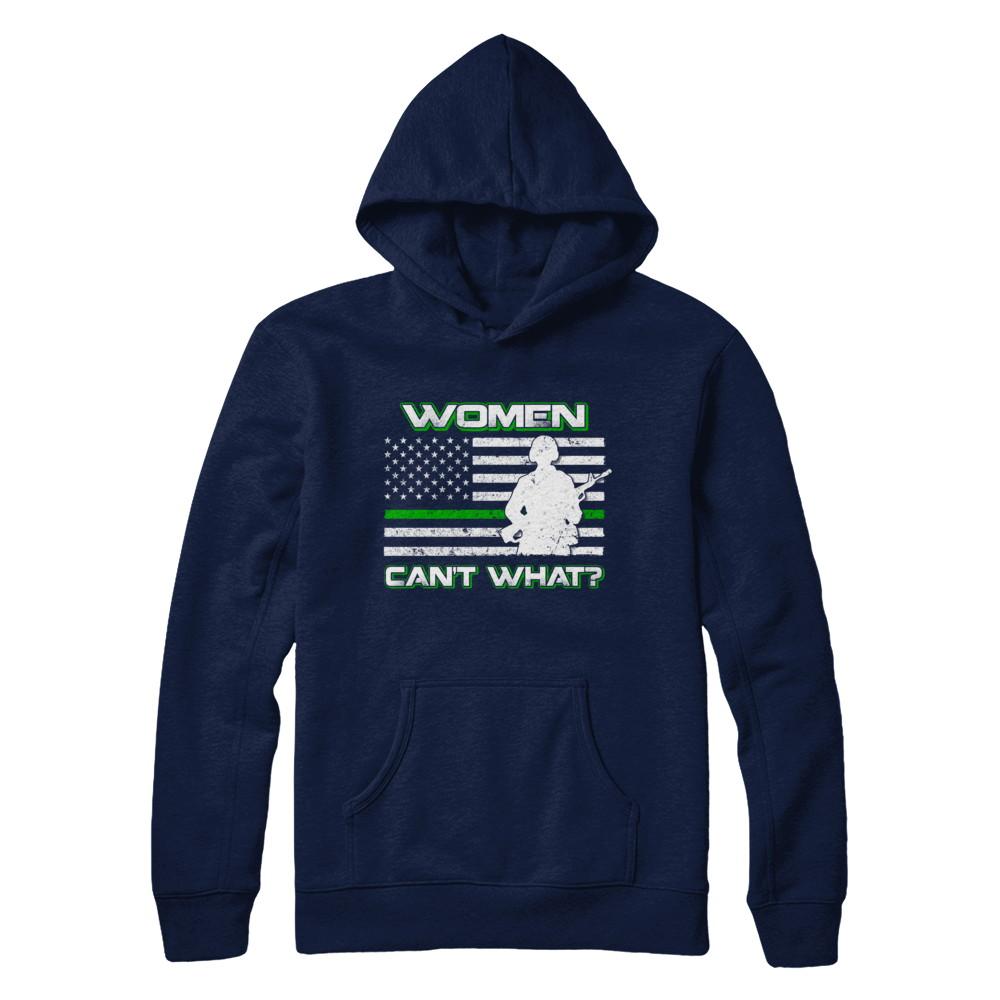 Women Can't What Soldier Warrior-T-Shirt & Hoodie-Pullover Hoodie-Navy