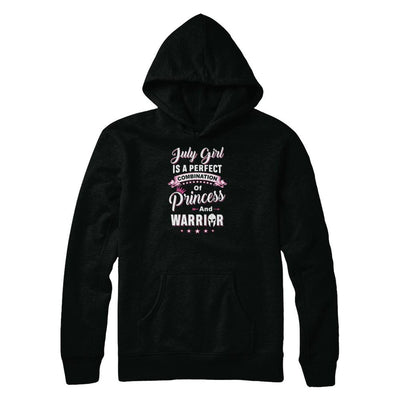July Girl Is Perfect Princess Warrior Birthday Gift-T-Shirt & Tank Top-Pullover Hoodie-Black