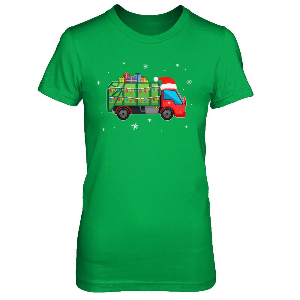 Garbage Truck Santa Hat Christmas Gifts-T-Shirt & Sweatshirt-Women's T-Shirt-Irish Green