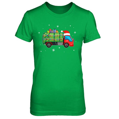 Garbage Truck Santa Hat Christmas Gifts-T-Shirt & Sweatshirt-Women's T-Shirt-Irish Green