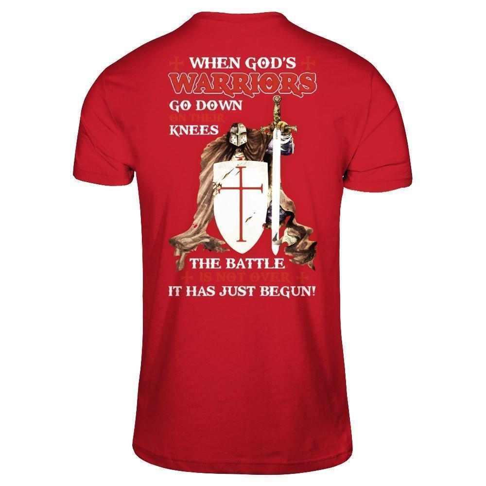 Knight Templar When God's Warriors Go Down On Their Knees-T-Shirt & Hoodie-Classic T-Shirt-Red