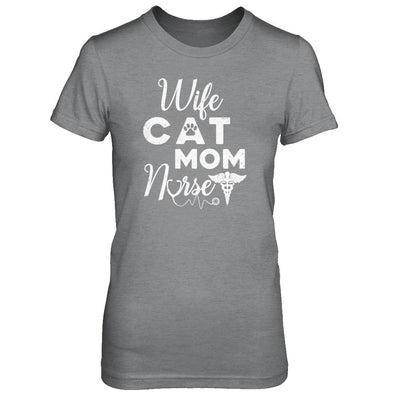 Wife Cat Mom Nurse-T-Shirt & Tank Top-Women's T-Shirt-Sport Grey
