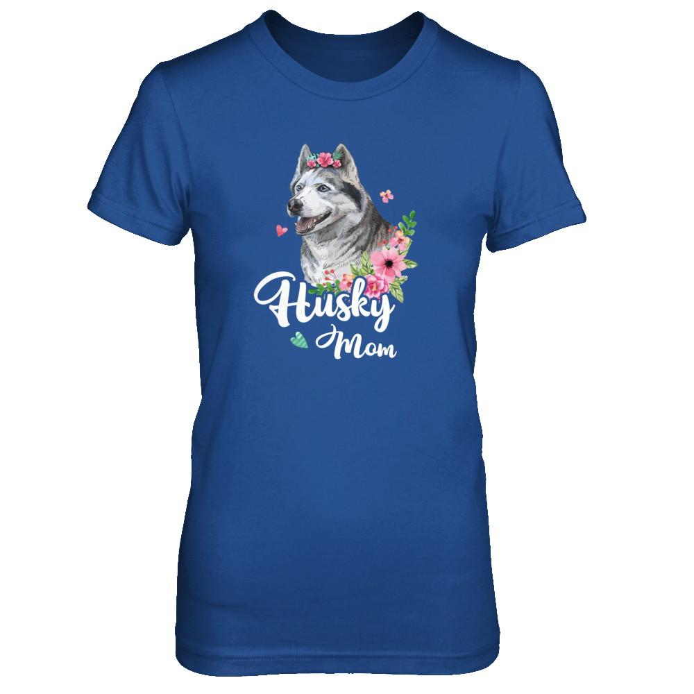 Husky Mom Funny Dog Mom Gift Idea-T-Shirt & Tank Top-Women's T-Shirt-Royal