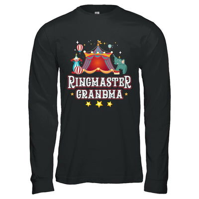 Ringmaster Grandma Circus Carnival Children Party-T-Shirt & Hoodie-Long Sleeve T-Shirt-Black