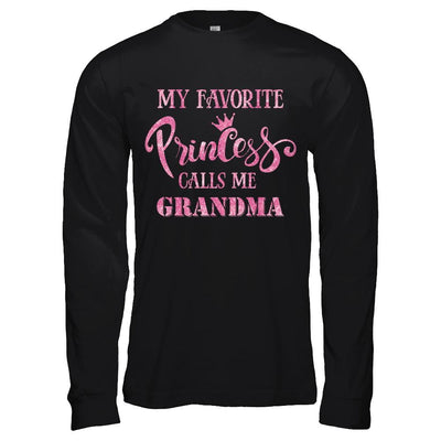 My Favorite Princess Calls Me Grandma-T-Shirt & Hoodie-Long Sleeve T-Shirt-Black