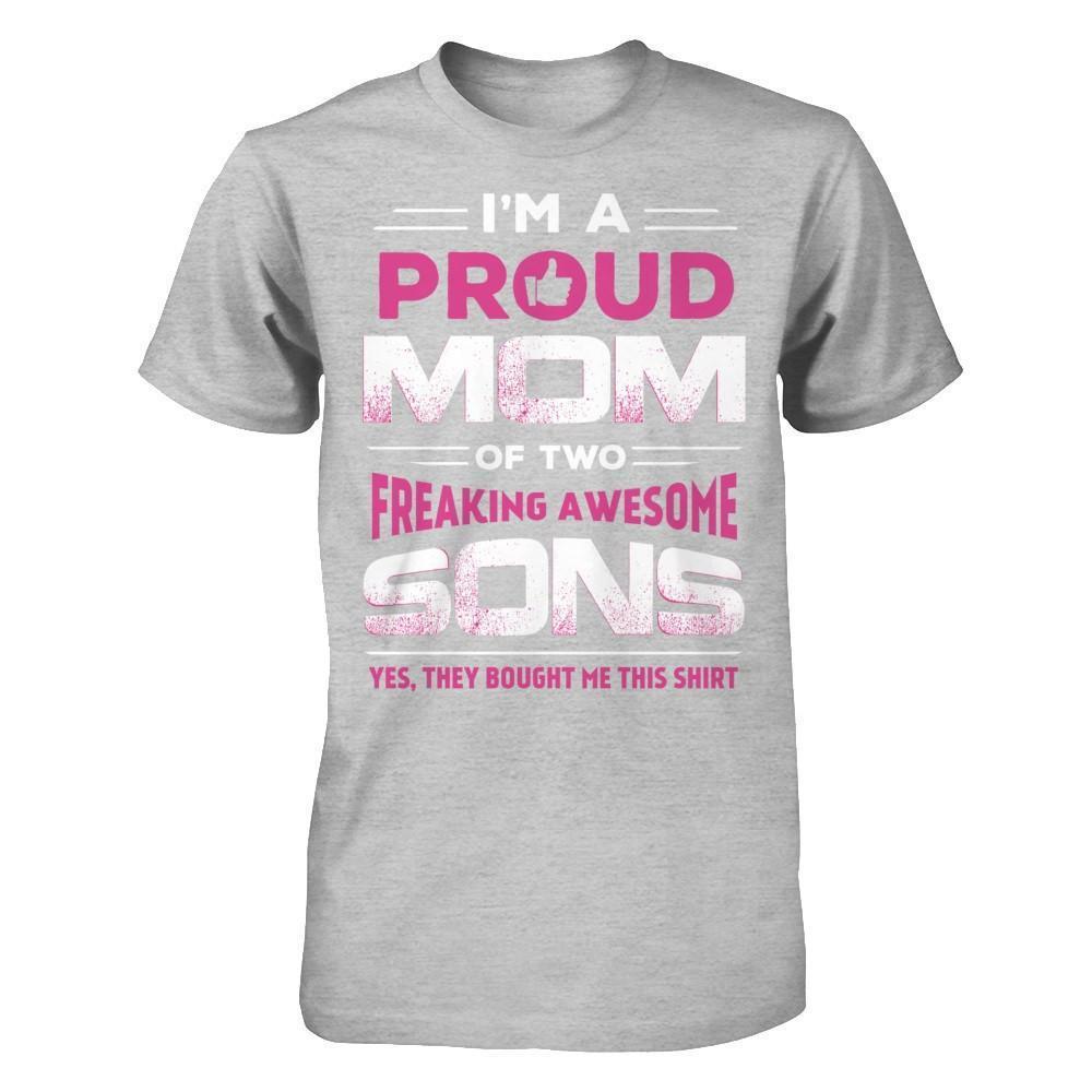 I'm Proud Mom Of Two Freaking Awesome Sons-T-Shirt & Hoodie-Premium T-Shirt-Heather Gray