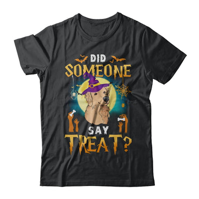 Did Someone Say Treat Golden Retriever Halloween Costume-T-Shirt & Hoodie-Classic T-Shirt-Black