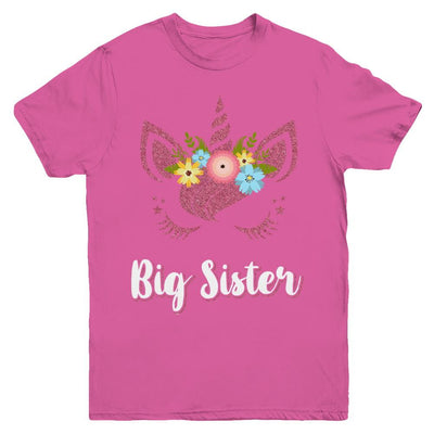 Unicorn Big Sister I'm Going To Be A Big Sister Youth-Youth Shirt-Youth T-Shirt-Heliconia
