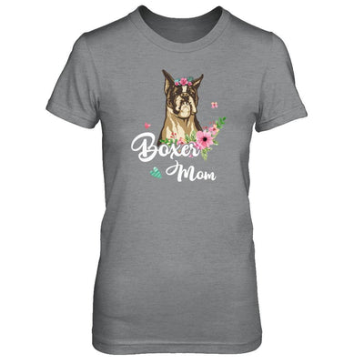 Boxer Mom Funny Dog Mom Gift Idea-T-Shirt & Tank Top-Women's T-Shirt-Sport Grey