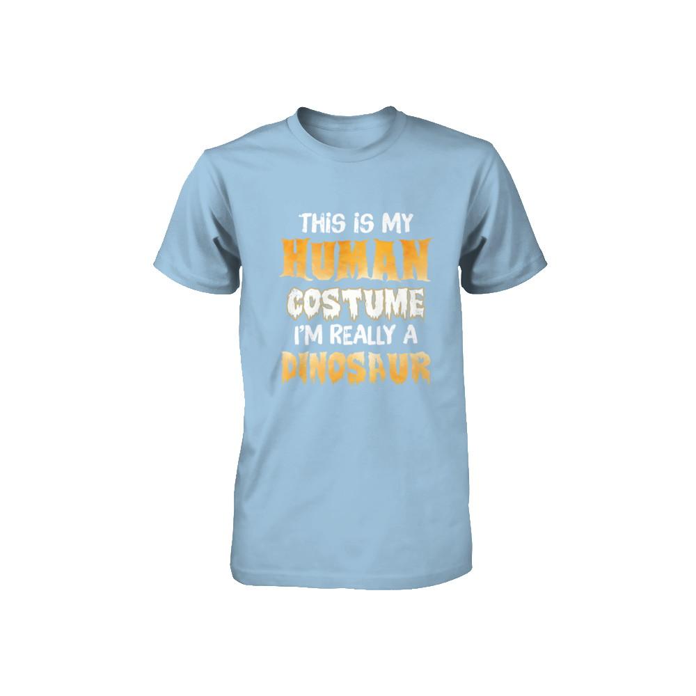 This Is My Human Costume Dinosaur T-Rex Halloween Youth-Youth Shirt-Toddler T-Shirt-Light Blue