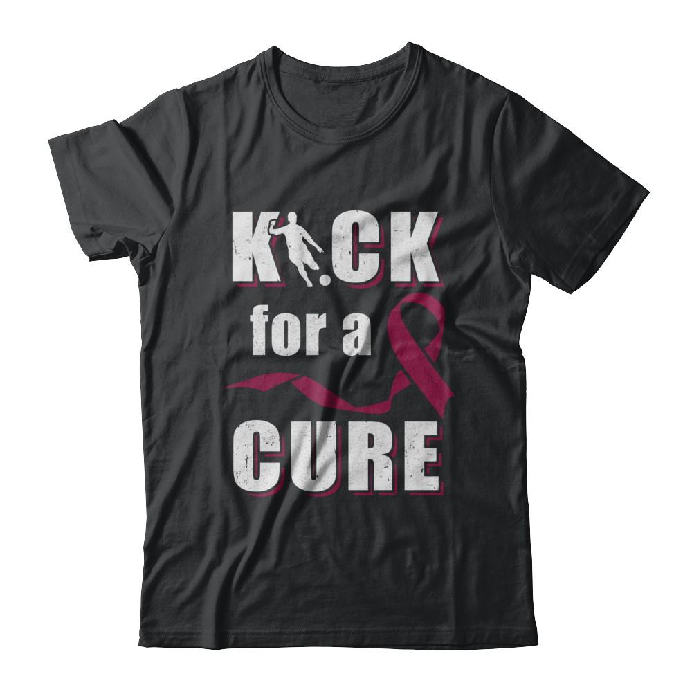 Kick For A Cure Soccer Multiple Myeloma Awareness-T-Shirt & Hoodie-Classic T-Shirt-Black