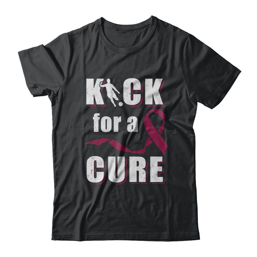 Kick For A Cure Soccer Multiple Myeloma Awareness-T-Shirt & Hoodie-Classic T-Shirt-Black