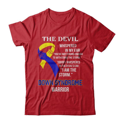 I Am The Storm Support Down Syndrome Awareness Warrior Gift-T-Shirt & Hoodie-Classic T-Shirt-Red