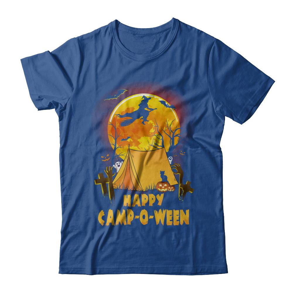 Happy Camp-O-Ween Funny Halloween Camping-T-Shirt & Hoodie-Classic T-Shirt-Royal