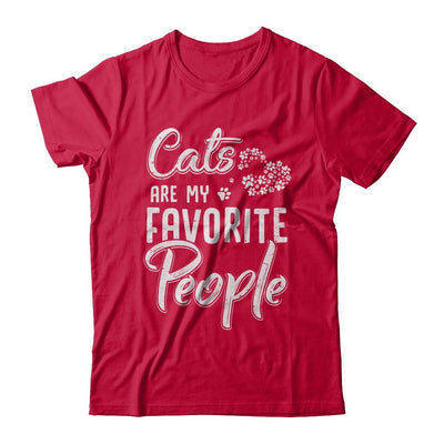 Cats Are My Favorite People Cat Lovers-T-Shirt & Hoodie-Classic T-Shirt-Red