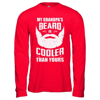 My Grandpa's Beard Is Cooler Than Yours-T-Shirt & Hoodie-Long Sleeve T-Shirt-Red