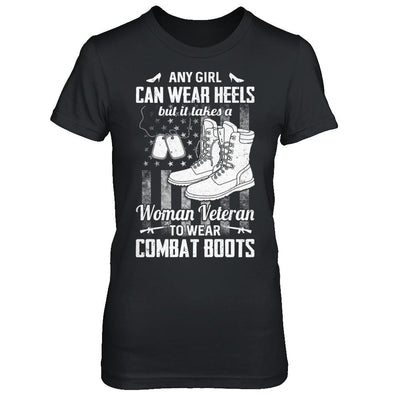 Woman Veteran To Wear Combat Boots-T-Shirt & Hoodie-Women's T-Shirt-Black